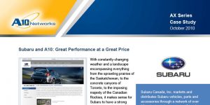 Subaru Canada Case Study