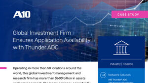 Global Investment Firm Ensures Application Availability With Thunder ADC